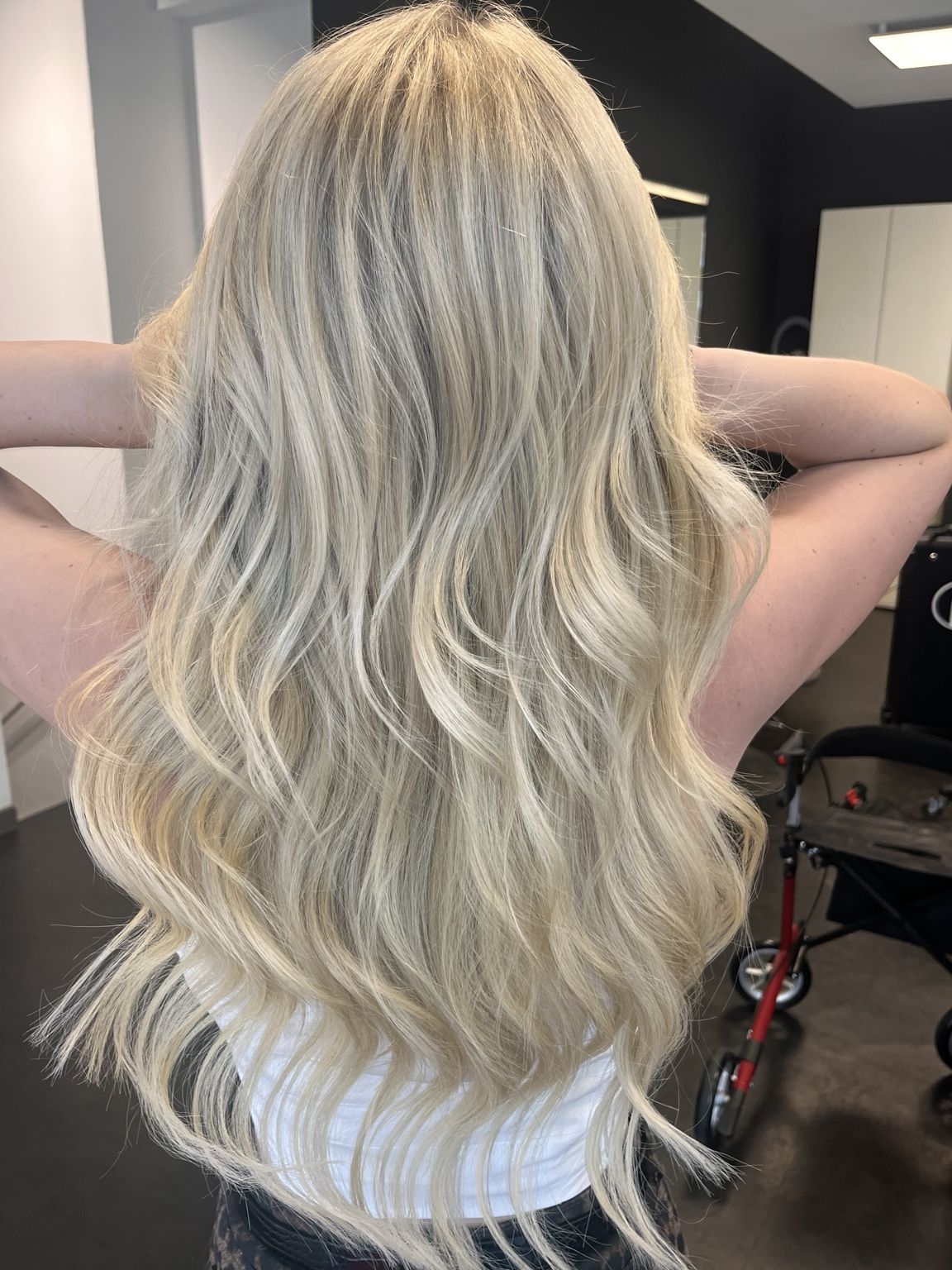 Langes blondes Haar